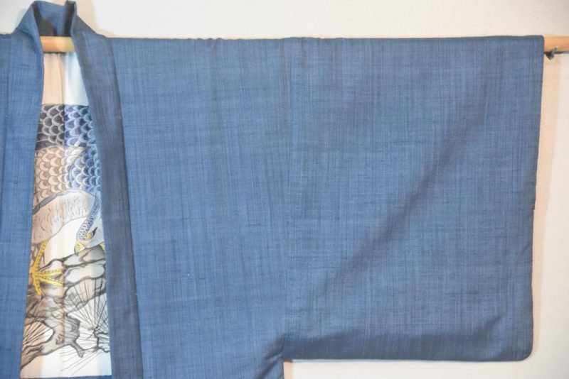 Japanese Hawk Vintage Silk Mans Haori (Kimono Jacket) - Image 7