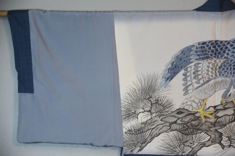 Japanese Hawk Vintage Silk Mans Haori (Kimono Jacket) - Image 9