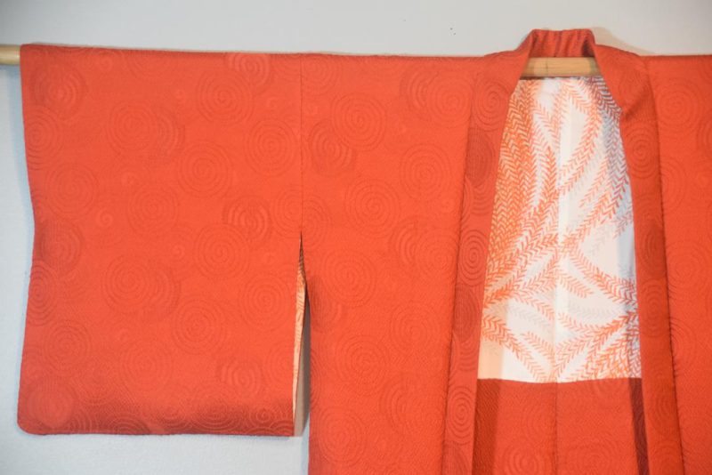 Russet Soft Silk Jacquard Haori Jacket - Image 6