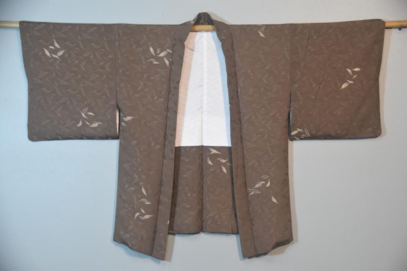 Falling Leaves Silk Jacquard Haori Jacket - Image 4