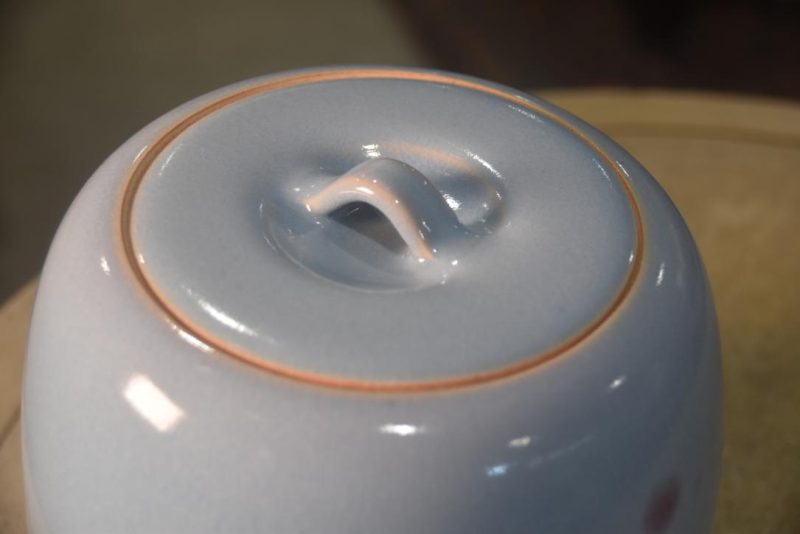 Duck Egg Blue Ceramic Mizuzashi Width:170mm - Image 2