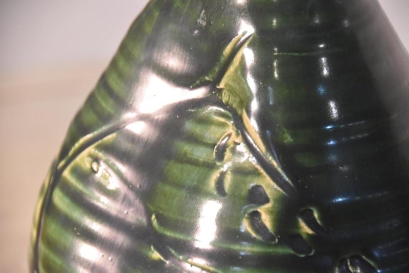 Japanese Oribe Pottery Vase Height:235mm - Image 2