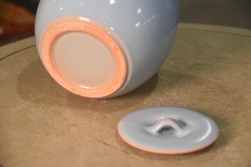 Duck Egg Blue Ceramic Mizuzashi Width:170mm - Image 5