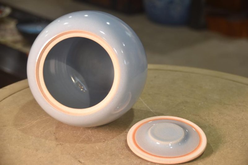 Duck Egg Blue Ceramic Mizuzashi Width:170mm - Image 6