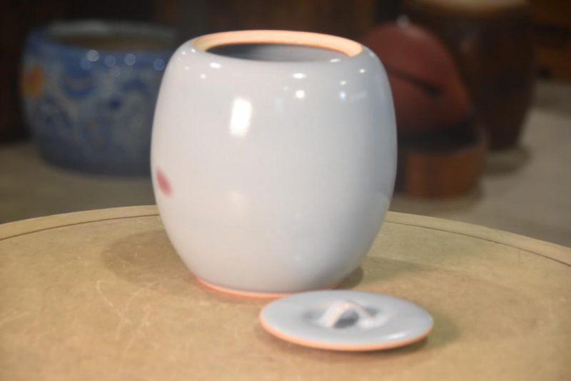 Duck Egg Blue Ceramic Mizuzashi Width:170mm - Image 4