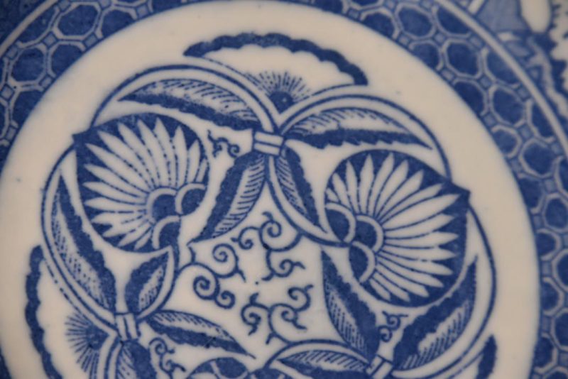 Japanese Blue and White Inban Plate Width:310mm - Image 5