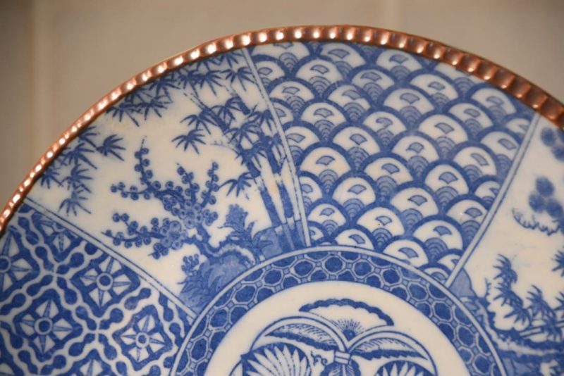 Japanese Blue and White Inban Plate Width:310mm - Image 3