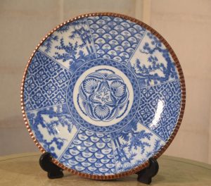 Japanese Blue and White Inban Plate Width:310mm