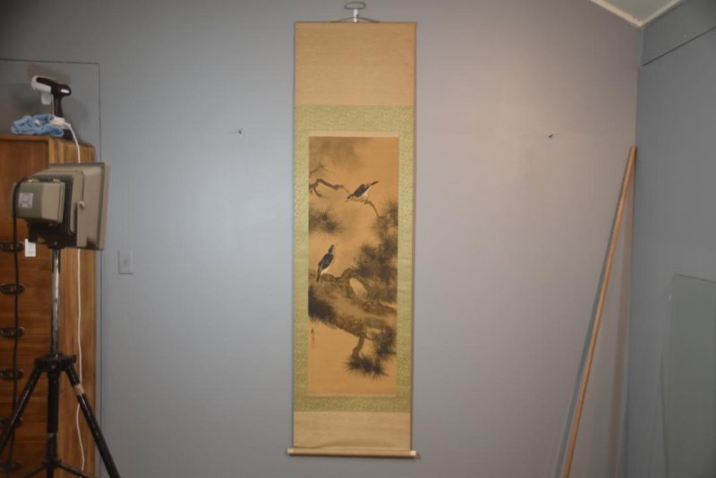 Birds and Pine Tree Scroll Height:2030mm - Image 7