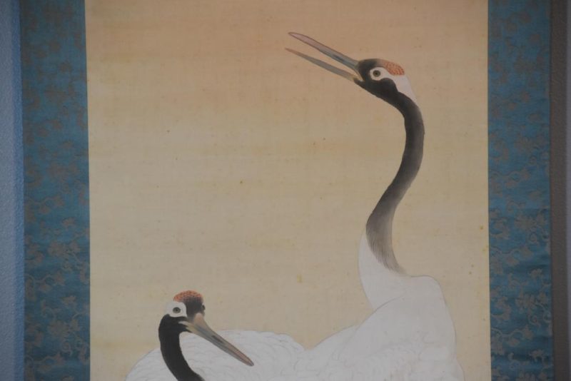 Japanese Cranes Scroll Height:2030mm - Image 3
