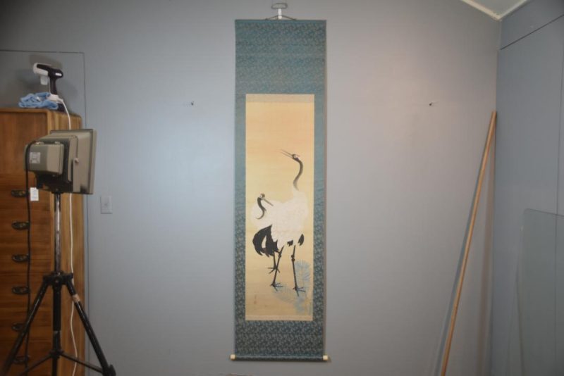 Japanese Cranes Scroll Height:2030mm