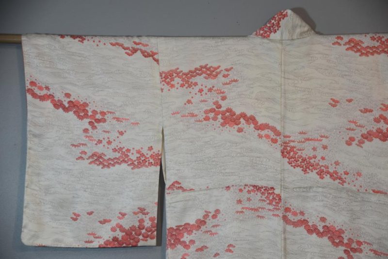Flowers and Waves Japanese Silk Kimono - Image 5