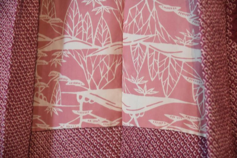 Coral Shibori (Tie Dyed) Silk Haori Jacket - Image 5