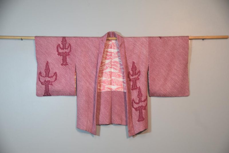 Coral Shibori (Tie Dyed) Silk Haori Jacket