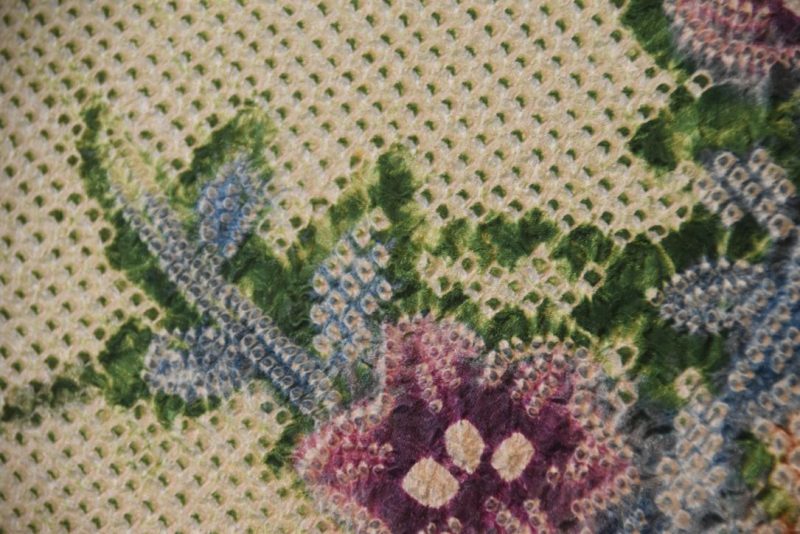 Midori Shibori Vintage Silk Haori Jacket - Image 2
