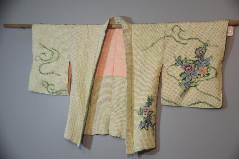 Midori Shibori Vintage Silk Haori Jacket - Image 4