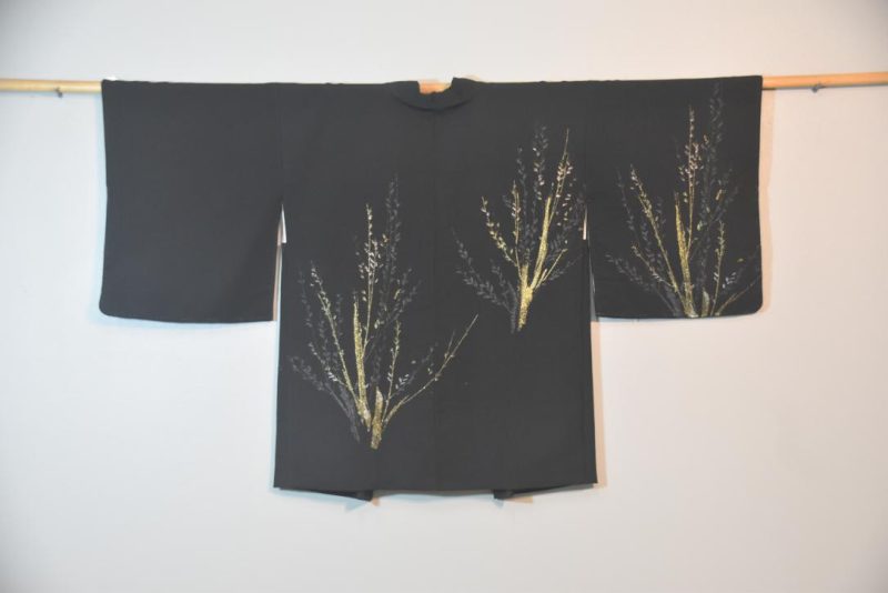 Gold Reeds Vintage Silk Haori Jacket