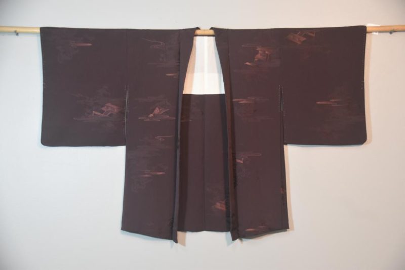 Deepest Purple Vintage Silk Haori Jacket - Image 6