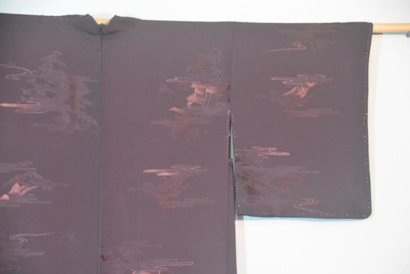 Deepest Purple Vintage Silk Haori Jacket - Image 4