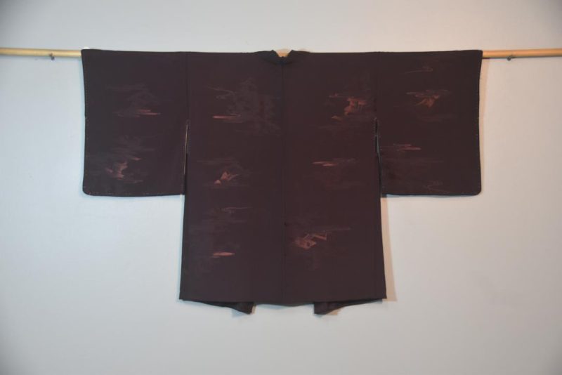Deepest Purple Vintage Silk Haori Jacket