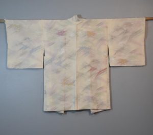 Cream Metallic Vintage Silk Haori Jacket