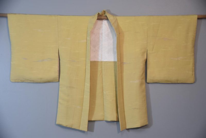 Soft Mustard with Metallic Vintage Haori Jacket - Image 4