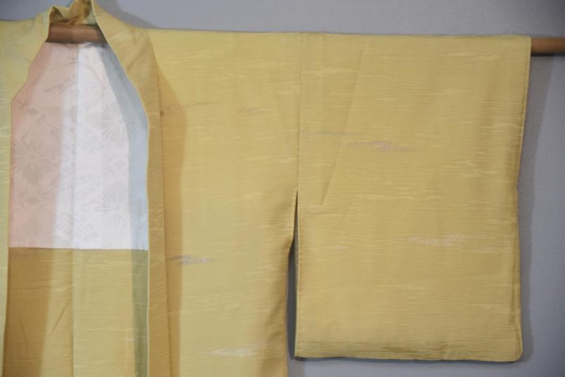 Soft Mustard with Metallic Vintage Haori Jacket - Image 9