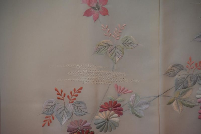 Blue to Palest Pink Fade Vintage Haori Jacket - Image 3
