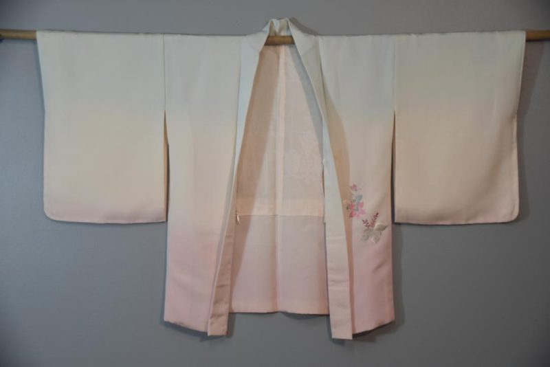 Blue to Palest Pink Fade Vintage Haori Jacket - Image 5