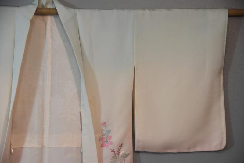 Blue to Palest Pink Fade Vintage Haori Jacket - Image 7