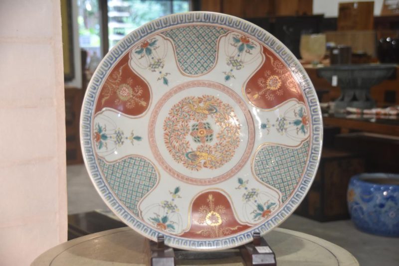 Japanese Imari Ware Porcelain Plate Width:460mm