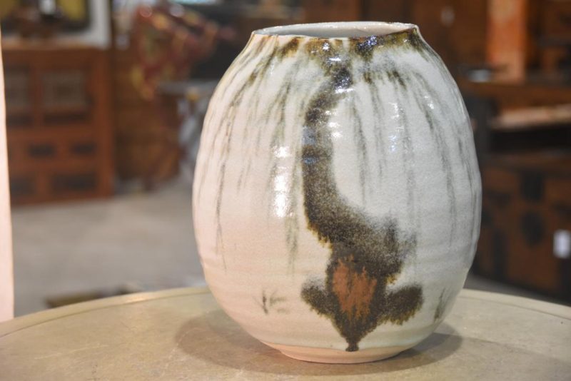 Japanese Pottery Vase Width:210mm