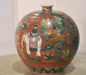 Japanese Arita Pottery Vase Width:220mm
