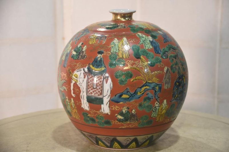 Japanese Arita Pottery Vase Width:220mm