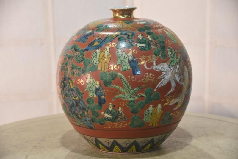 Japanese Arita Pottery Vase Width:220mm - Image 4