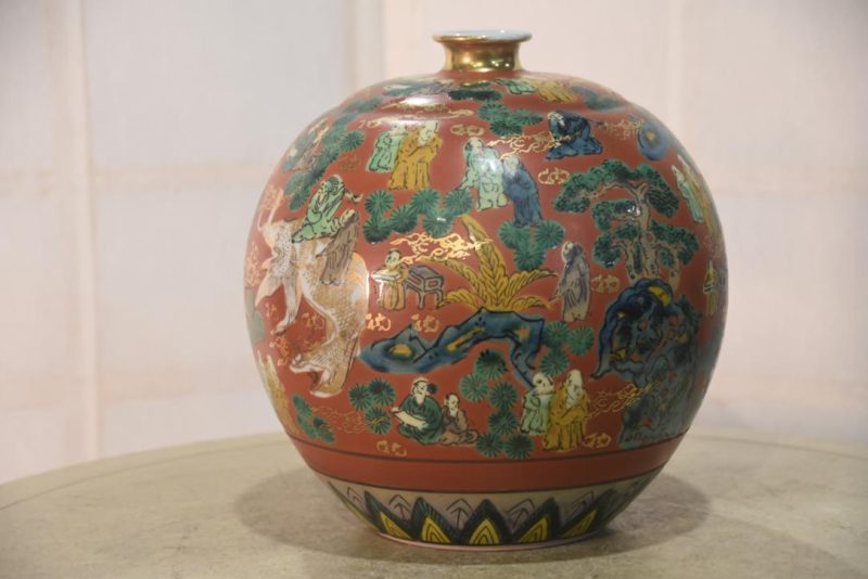 Japanese Arita Pottery Vase Width:220mm - Image 6