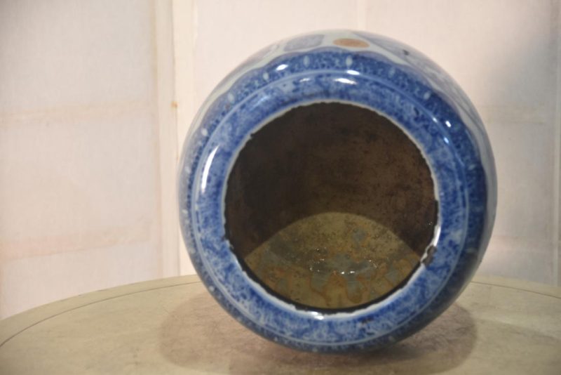Blue and White Ceramic Hibachi Width:250mm - Image 5