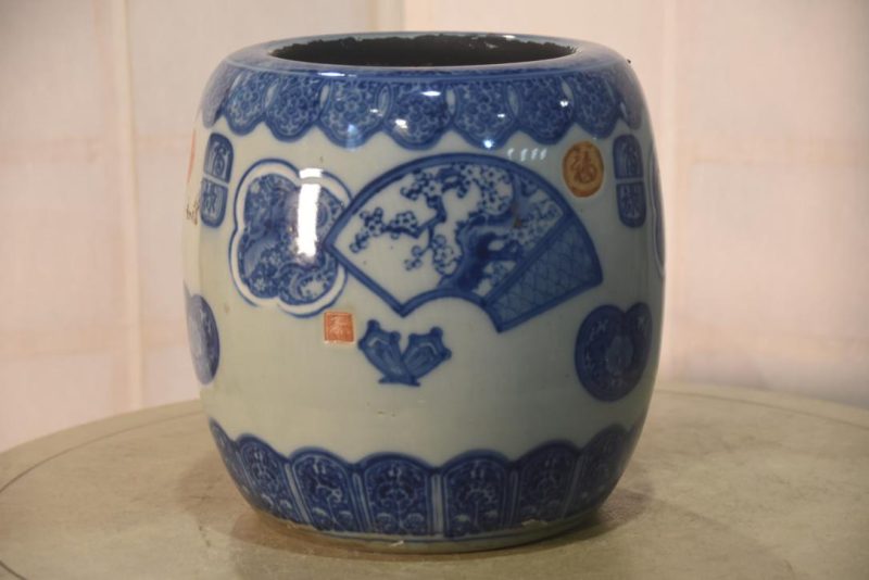 Blue and White Ceramic Hibachi Width:250mm