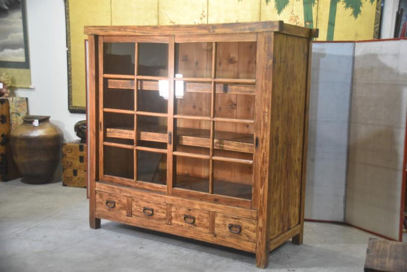 Antique Misedansu Shop Display Chest Width:1870mm