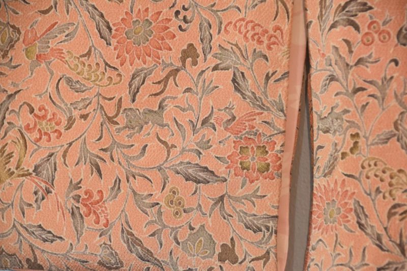 Peach Floral Designs Vintage Haori Jacket - Image 2