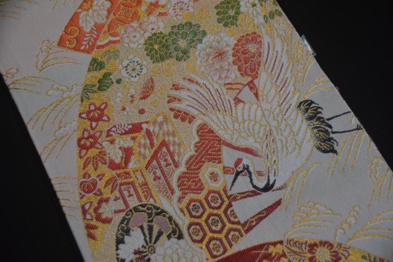 Double Sided Phoenix and Fans Obi/Table Runner Width:4000mm - Image 6