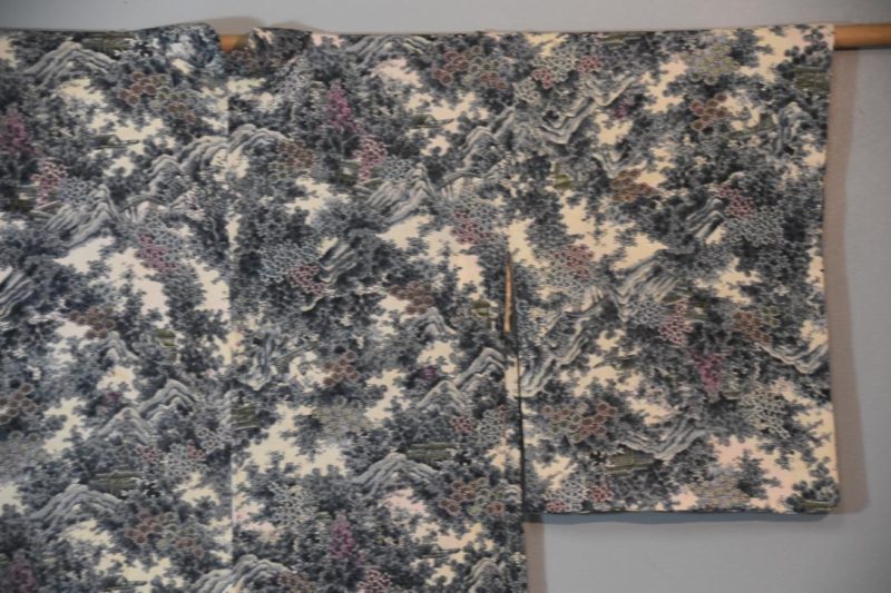 Picturesque Vintage Silk Haori Jacket - Image 2
