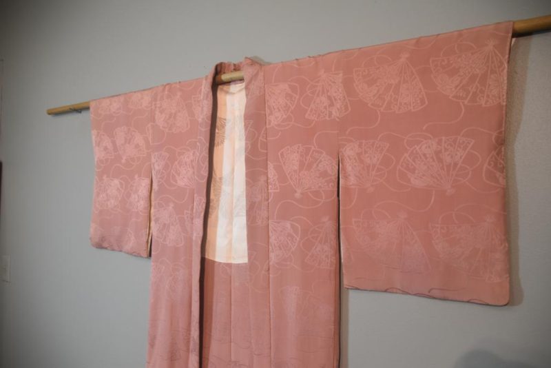 Dusty Pink Vintage Silk Haori Jacket - Image 5