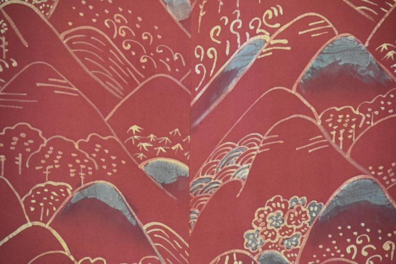 Rusty Brown Vintage Silk Haori Jacket - Image 6
