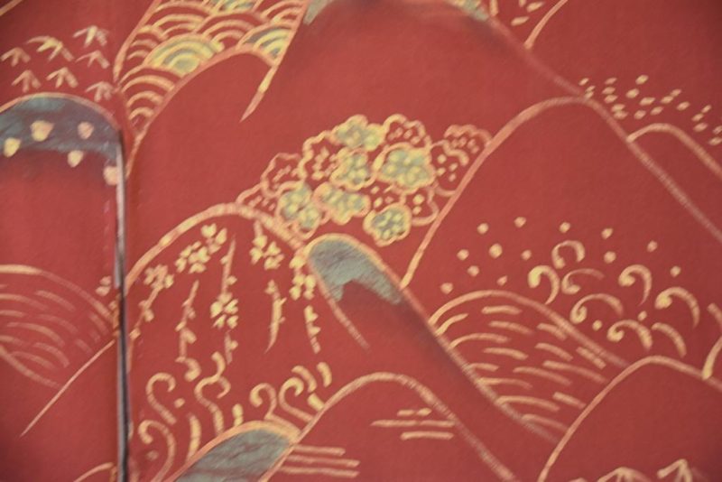 Rusty Brown Vintage Silk Haori Jacket - Image 2