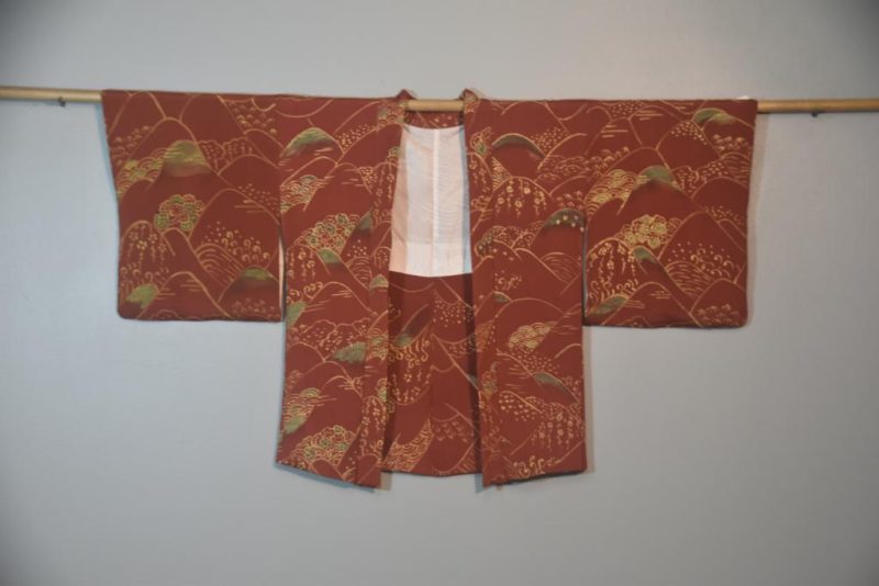 Rusty Brown Vintage Silk Haori Jacket
