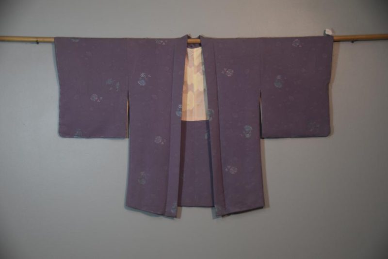 Mighty Mauve Vintage Silk Haori Jacket - Image 7