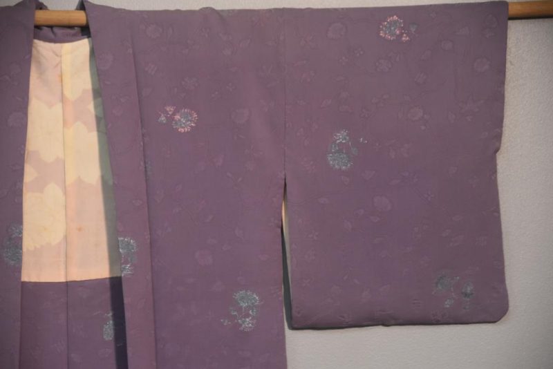 Mighty Mauve Vintage Silk Haori Jacket - Image 3
