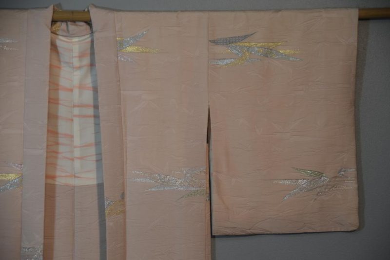Soft Pink Vintage Silk Haori Jacket - Image 3