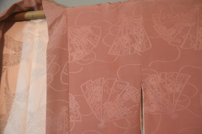 Dusty Pink Vintage Silk Haori Jacket - Image 7